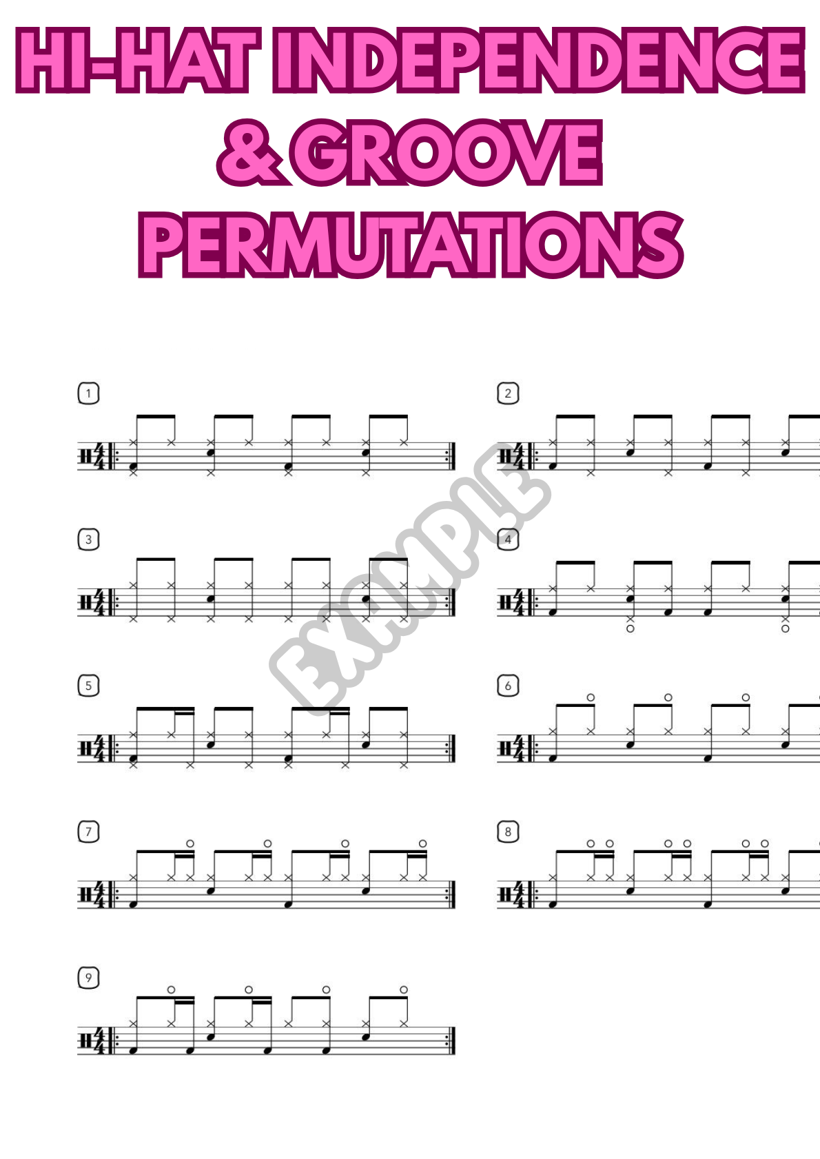Hi-Hat Independence & Groove Permutations