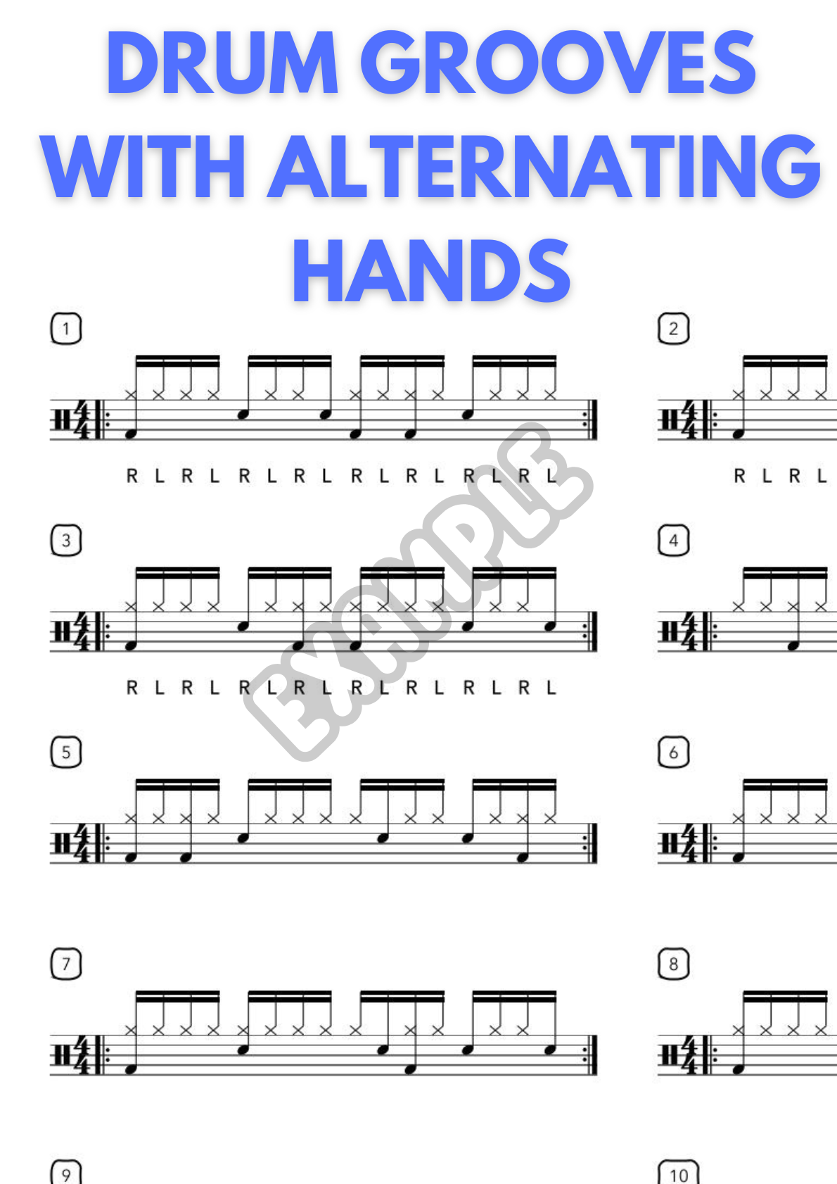 Grooves with Alternating Hands (RLRL)