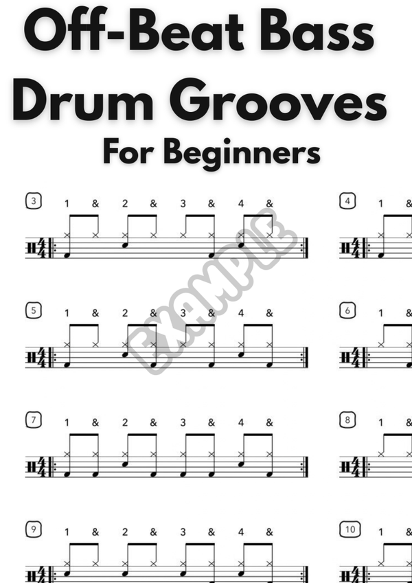 Off-Beat Bass Drum Grooves for Beginners