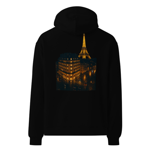 Play Cards Night In Paris Tower Unisex Oversized Hoodie