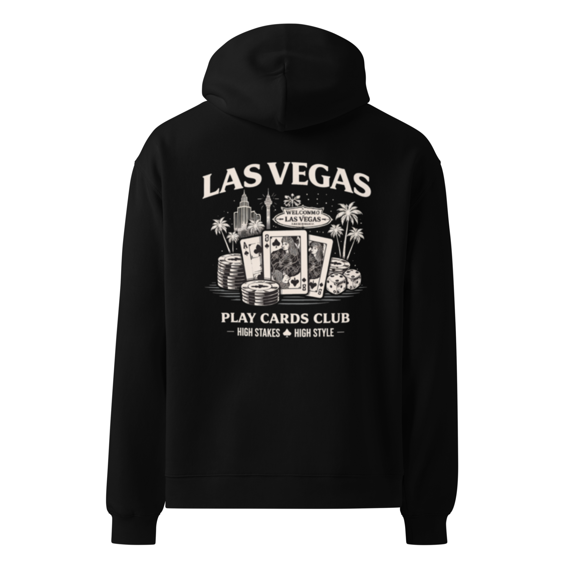 Play Cards Las Vegas Unisex Oversized hoodie