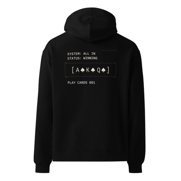 Play Cards System Win Unisex Oversized hoodie