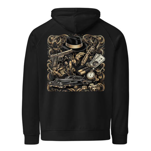 Play Cards Gangster Lifestyle Unisex Eco Raglan Hoodie