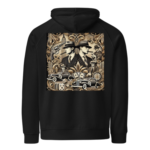 Play Cards Gambling Gangster Unisex Eco Raglan Hoodie