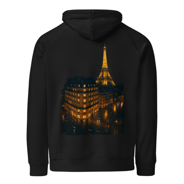 Play Cards Night Paris Tower Unisex eco raglan hoodie