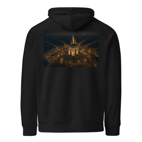 Play Cards Night Paris Unisex eco raglan hoodie