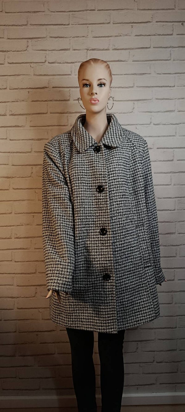 Manteau motifs pieds de poules