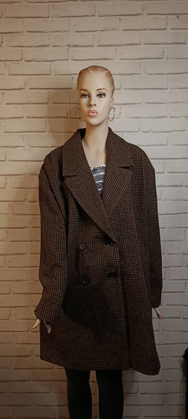 Manteau  marron et noir