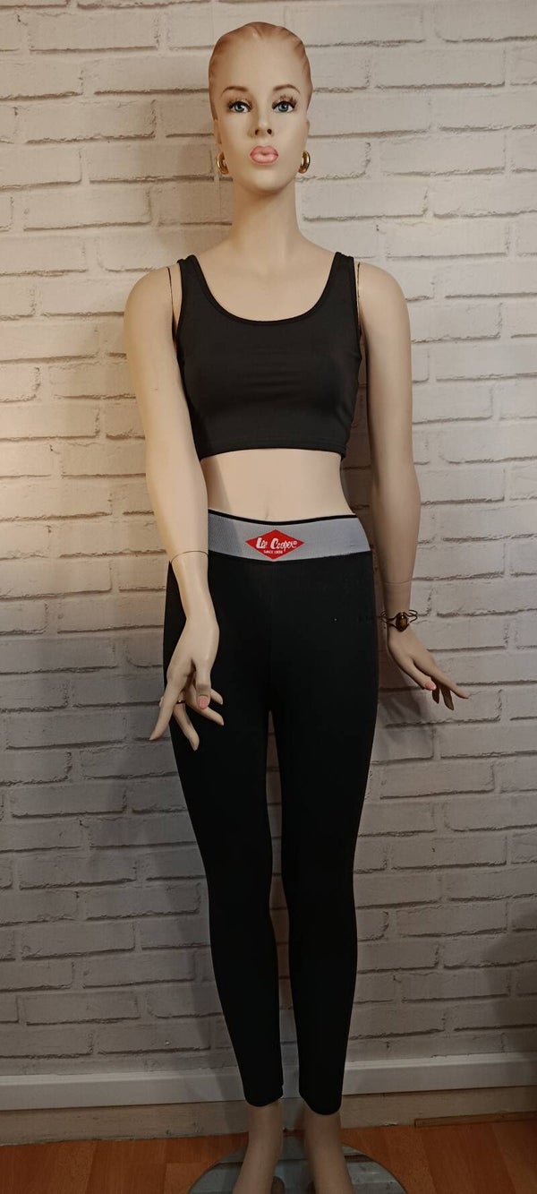Legging noir molletonné Lee Cooper
