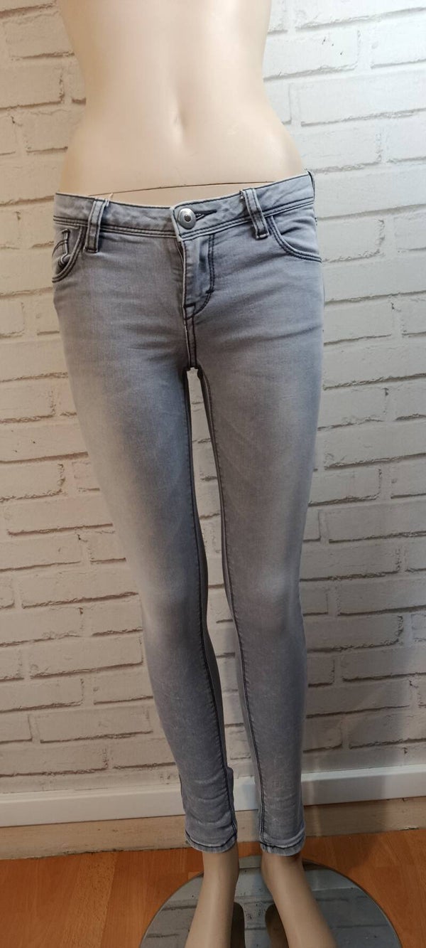 Jeans gris taille basse