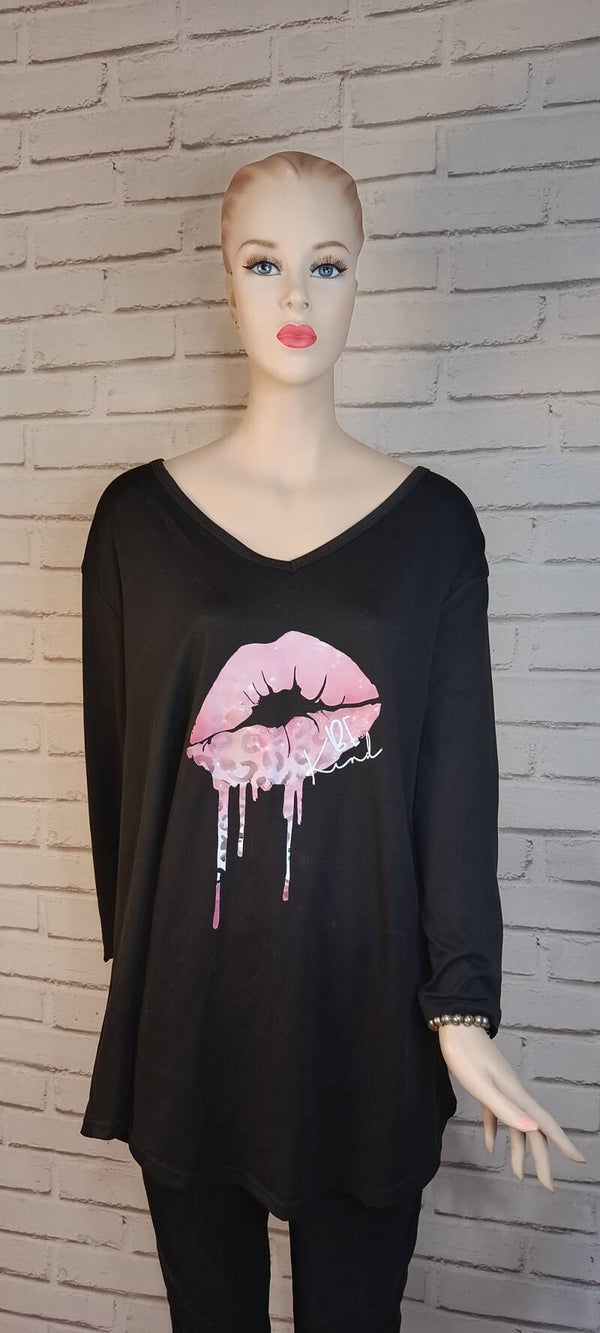 T-shirt over size manche 3/4