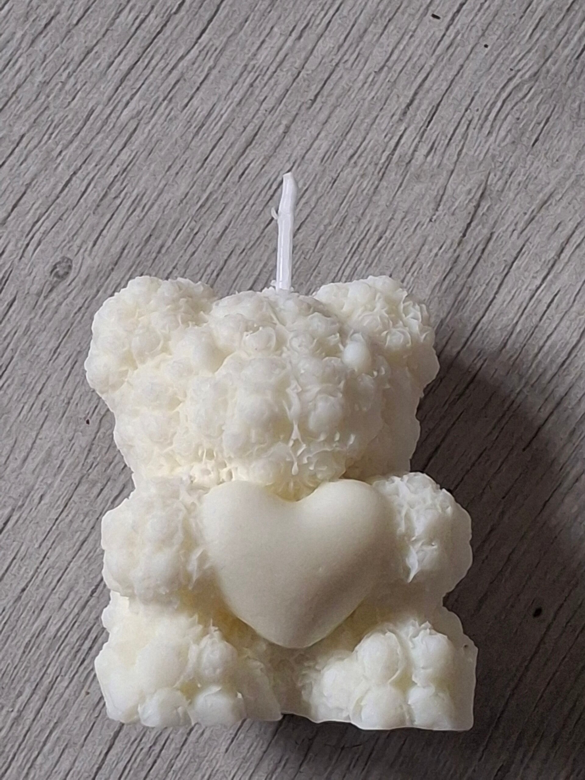 kaarsen beertje met hartje 6cm x 5cm
