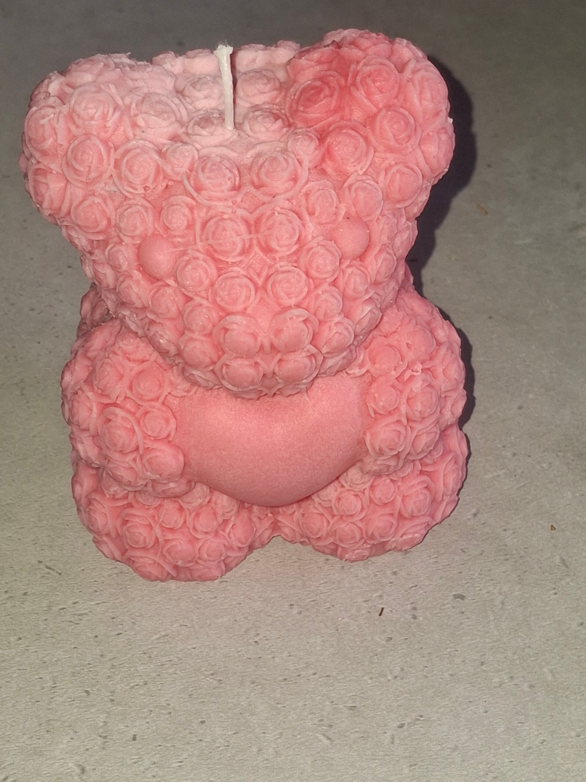 kaars grote beer met hartje 10cm x 9cm