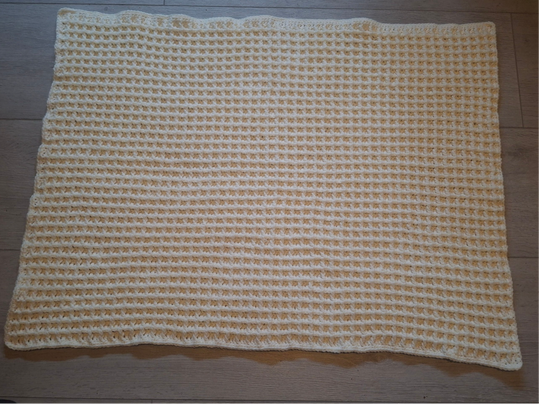 gehaakt kinderwagendeken 63x84 cm wol