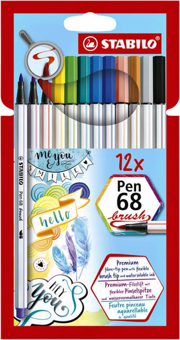 Stabilo Brushstift - 12 kleuren