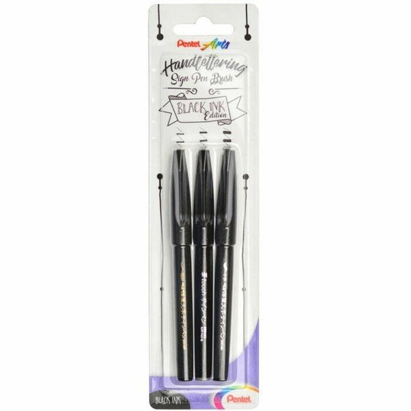 Pentel Brush XSES15/3-A Black Ink Edition