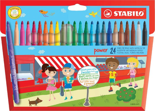 Stabilo Power Viltstift etui 24 kleuren