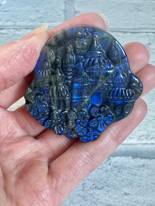 Labradorite Castle Carving ✨