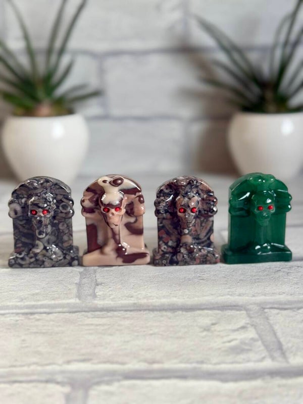 Skull And Crossbones Gravestone Carvings ✨