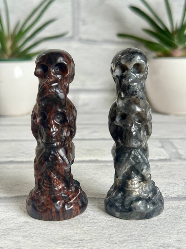 No Evil Skull Tower Carvings ✨