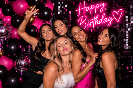 Birthday photo booth event