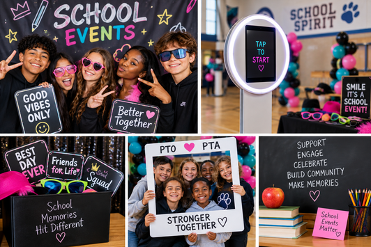 School and PTA PTO photo booth event