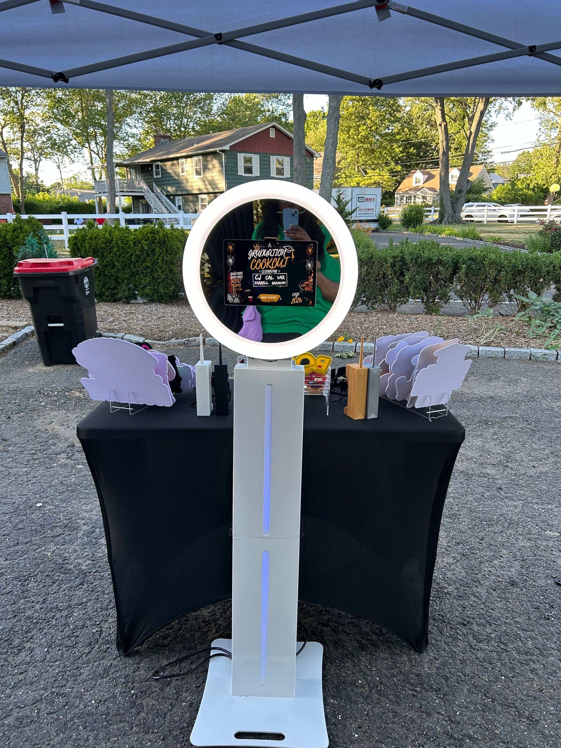 Graduation event photo booth