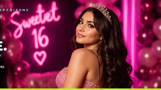 Sweet 16 photo booth celebration