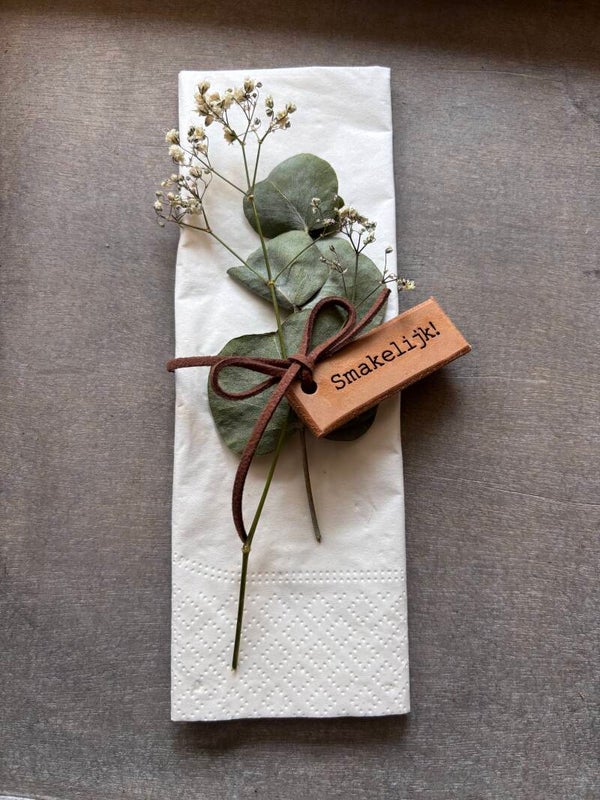 Serviette-labels, set van 8