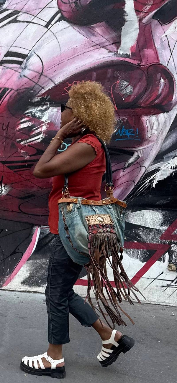 Sac Jean et lanières vieux cuir