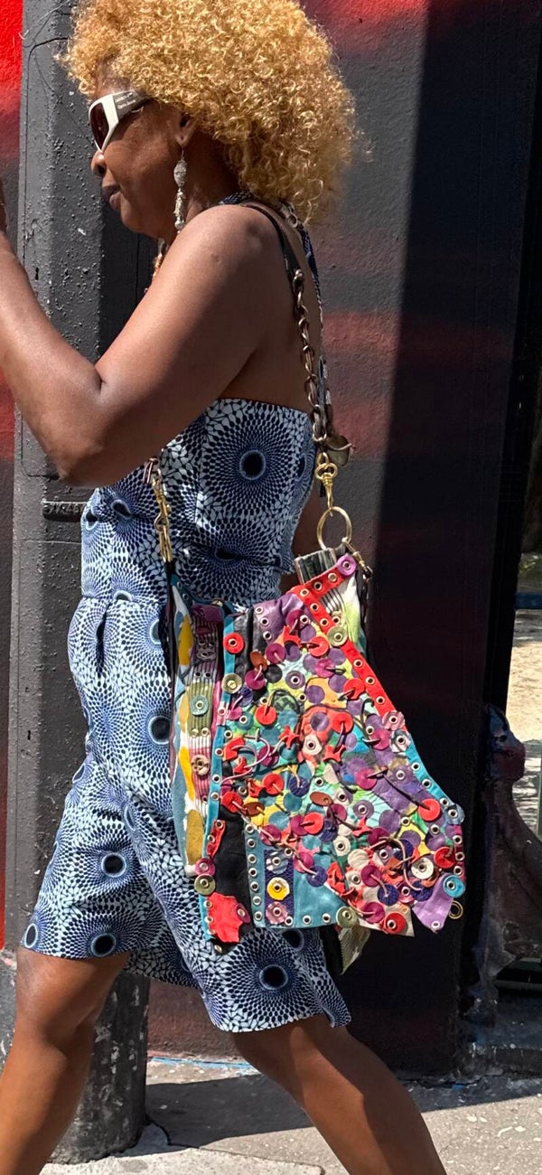 Sac à mains patchwork coloré