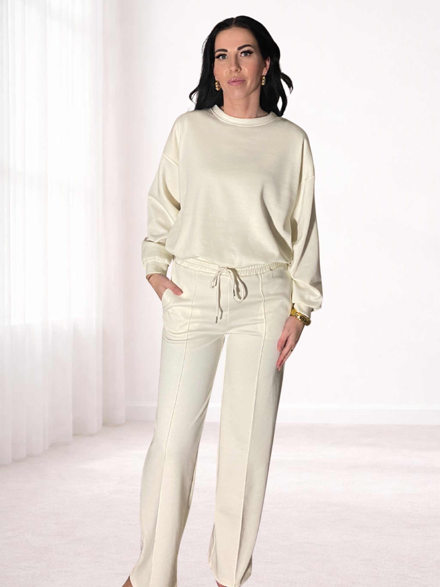Comfy chic joggingset offwhite