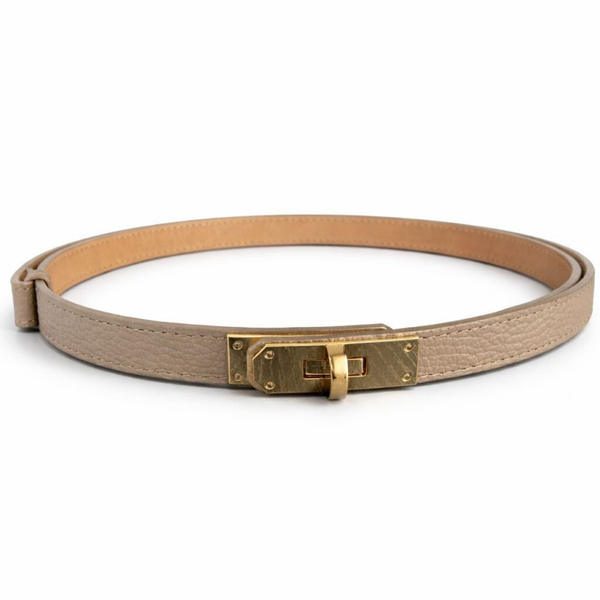 Dore leather belt taupe