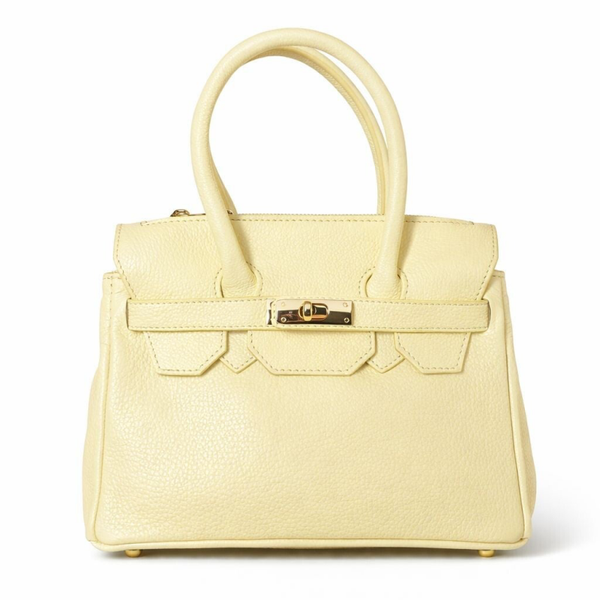 Elara leather bag butter yellow