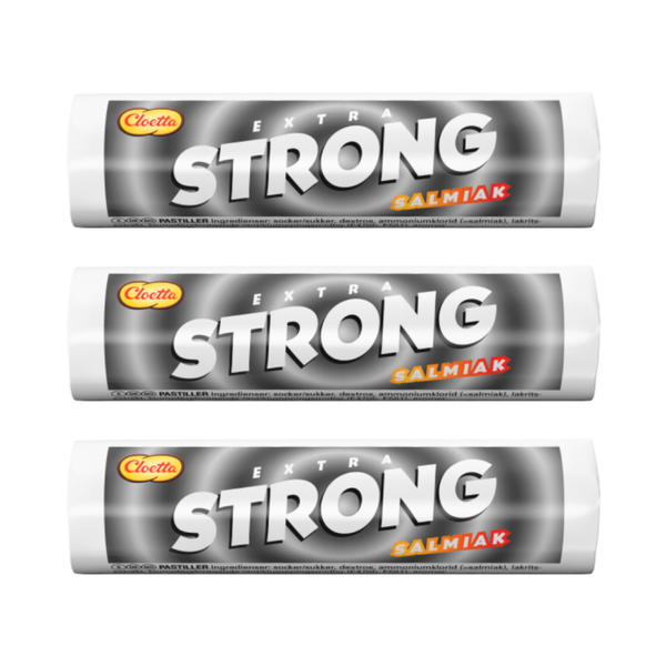 Cloetta Extra Strong Salmiak 3 rollen