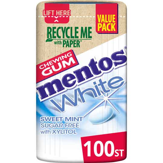 Mentos gum white sweet mint value pack