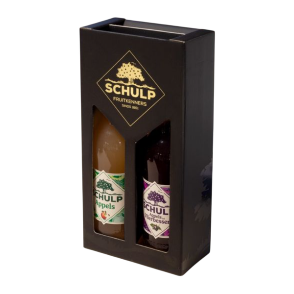 Geschenkdoos met 2 flessen Schulp sap