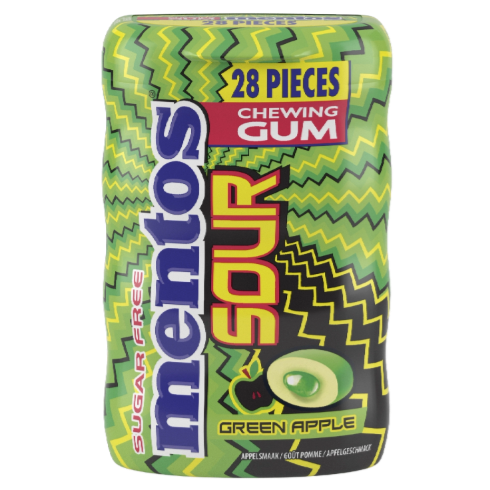Mentos sour gum green apple