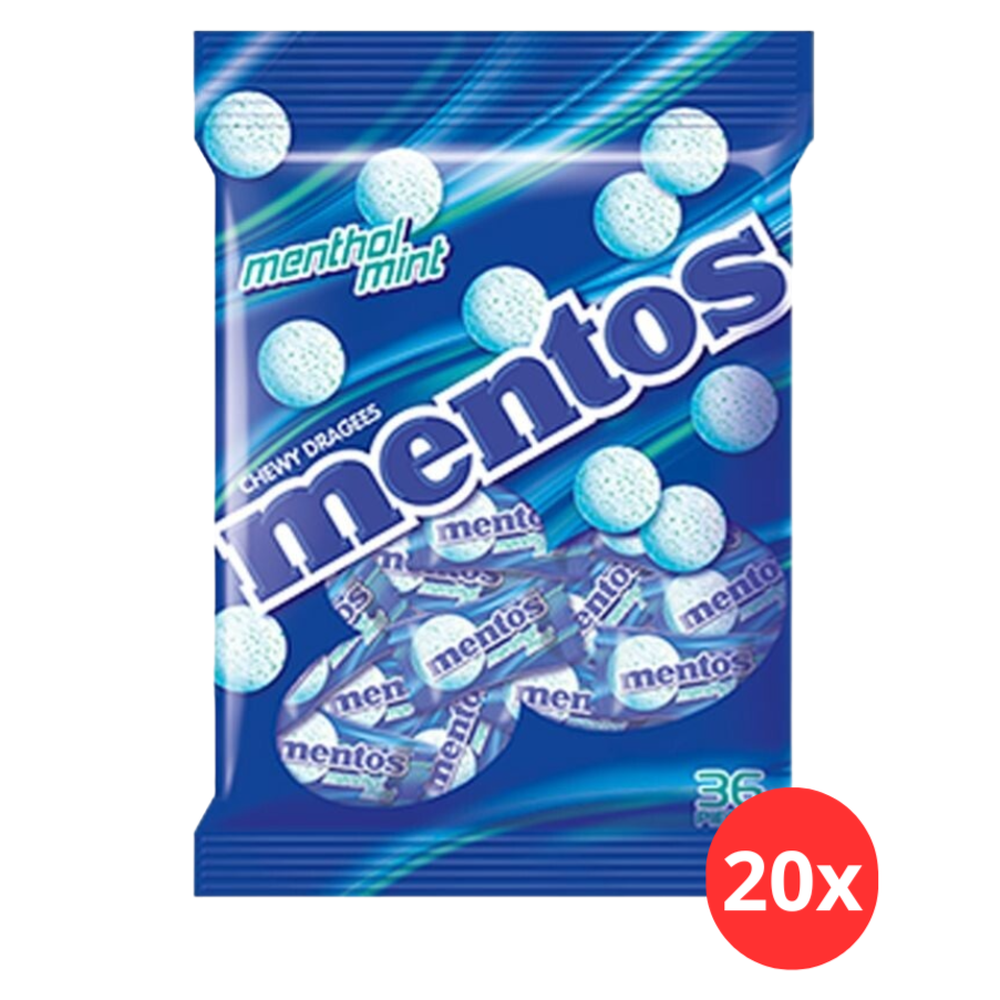 Mentos Menthol Mint Pouch Bag 20 x zakje