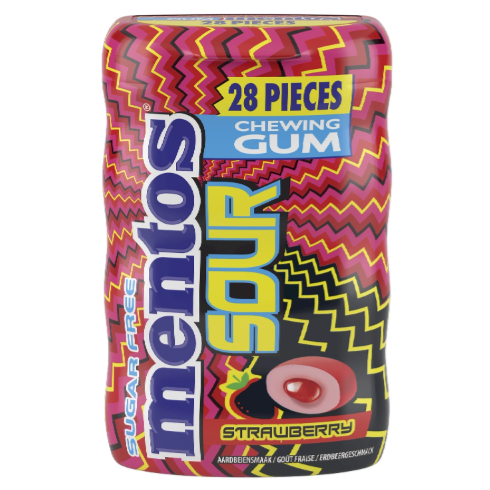 Mentos sour gum strawberry