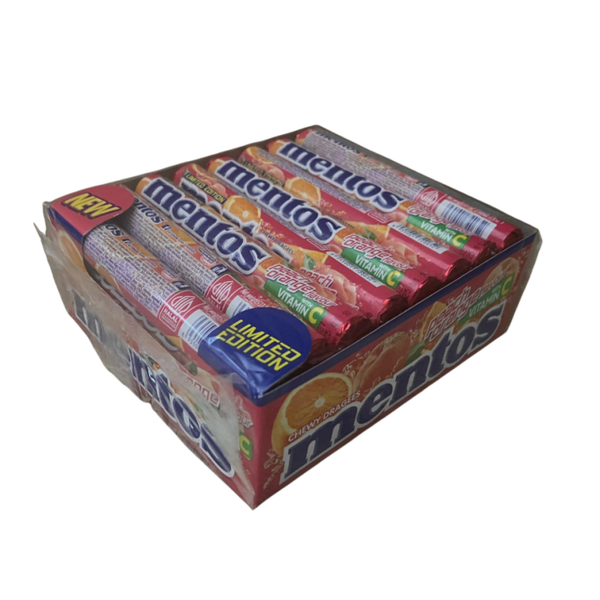 Mentos peach orange doos 24 stuks