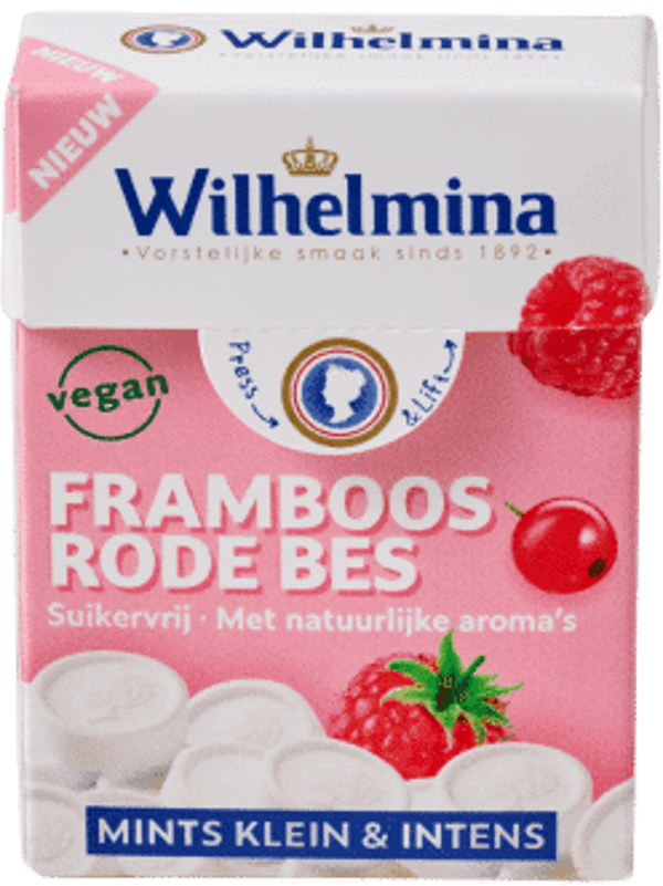 Wilhelmina mints suikervrij framboos / rode bes