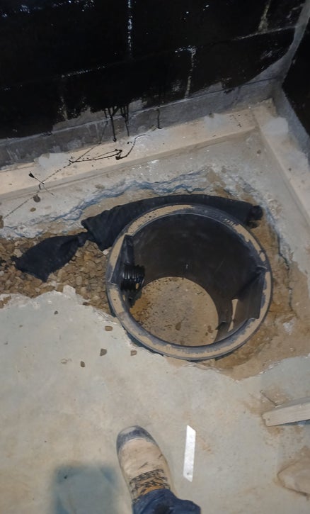 Sump pump installs Land Level Excavating in Kingsville