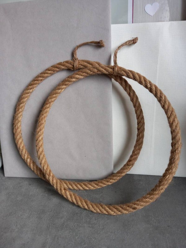 Jutering 2er-Set 35cm Durchmesser mit Hängeband Ring zum Basteln von Florissima