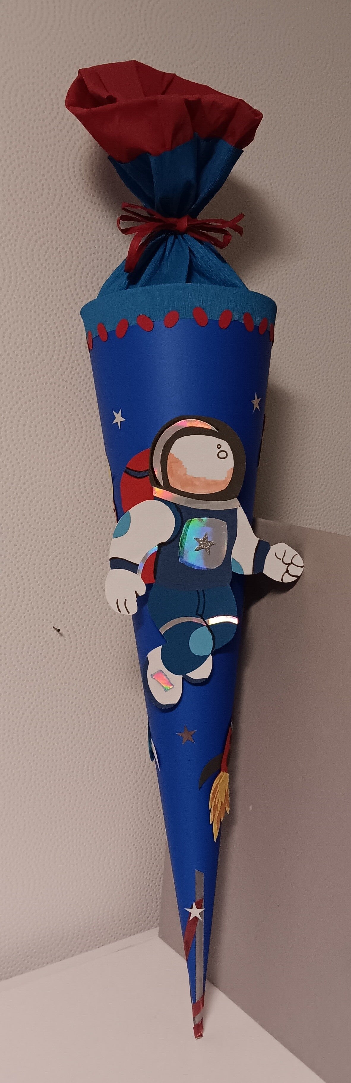 Schultüte Astronaut liebevoll gestaltet 95cm x 18cm