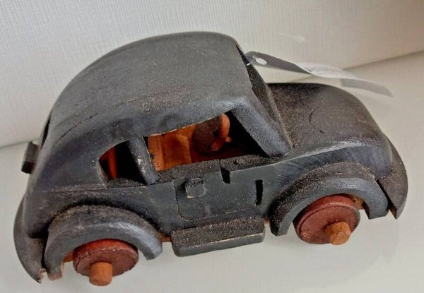 Holzauto Vintage - Design 19cm x 10,5cm x 7cm in schwarzbraun Auto aus Holz neu