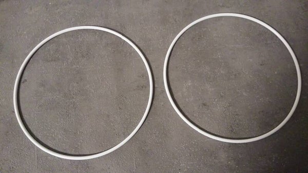 2x Metallring 18cm zum Basteln und Dekorieren in weiß neu von Florissima