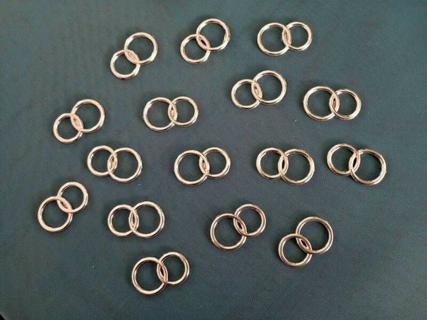 110 Ringpaare silberfarben Streudeko Hochzeit Silberhochzeit Eheringe neu