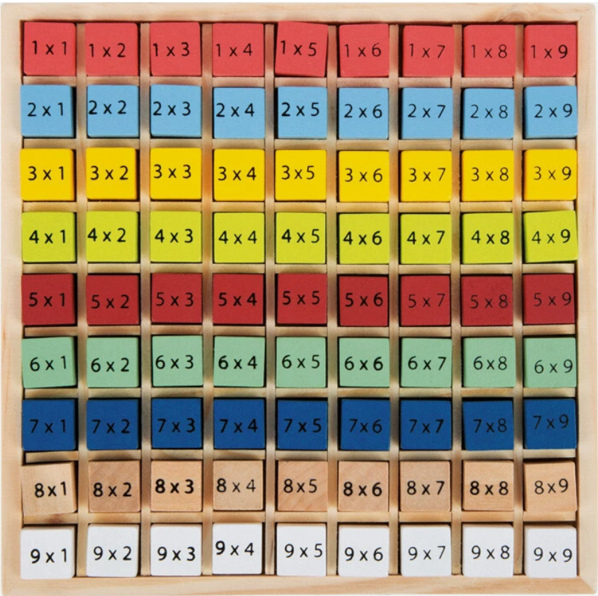 buntes Rechenbrett 1x1 Spiel Holz 17 x 17 x 2cm rechnen Educate small foot neu