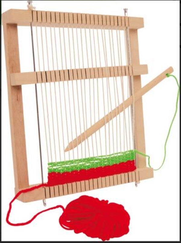 Webrahmen Set rechteckig 19 x 22 x 3cm mit Wolle von small foot